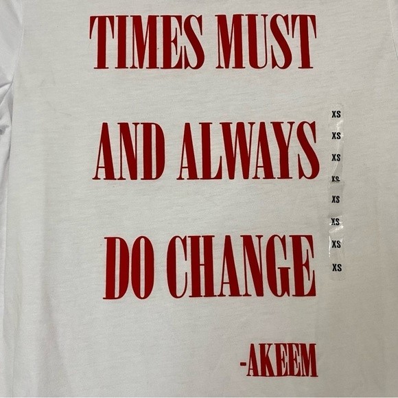 Coming to America Times Must And Always Do Change - Akeem Graphic Tee White NWT - Picture 2 of 6